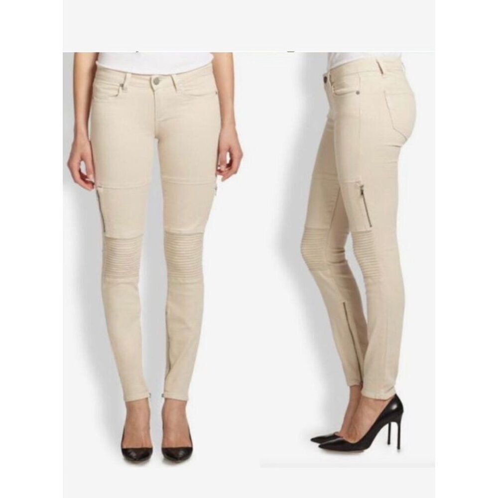 NEW PAIGE Women’s 25 Moto Style Jeans